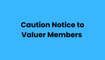 Caution Notice to Valuer Members